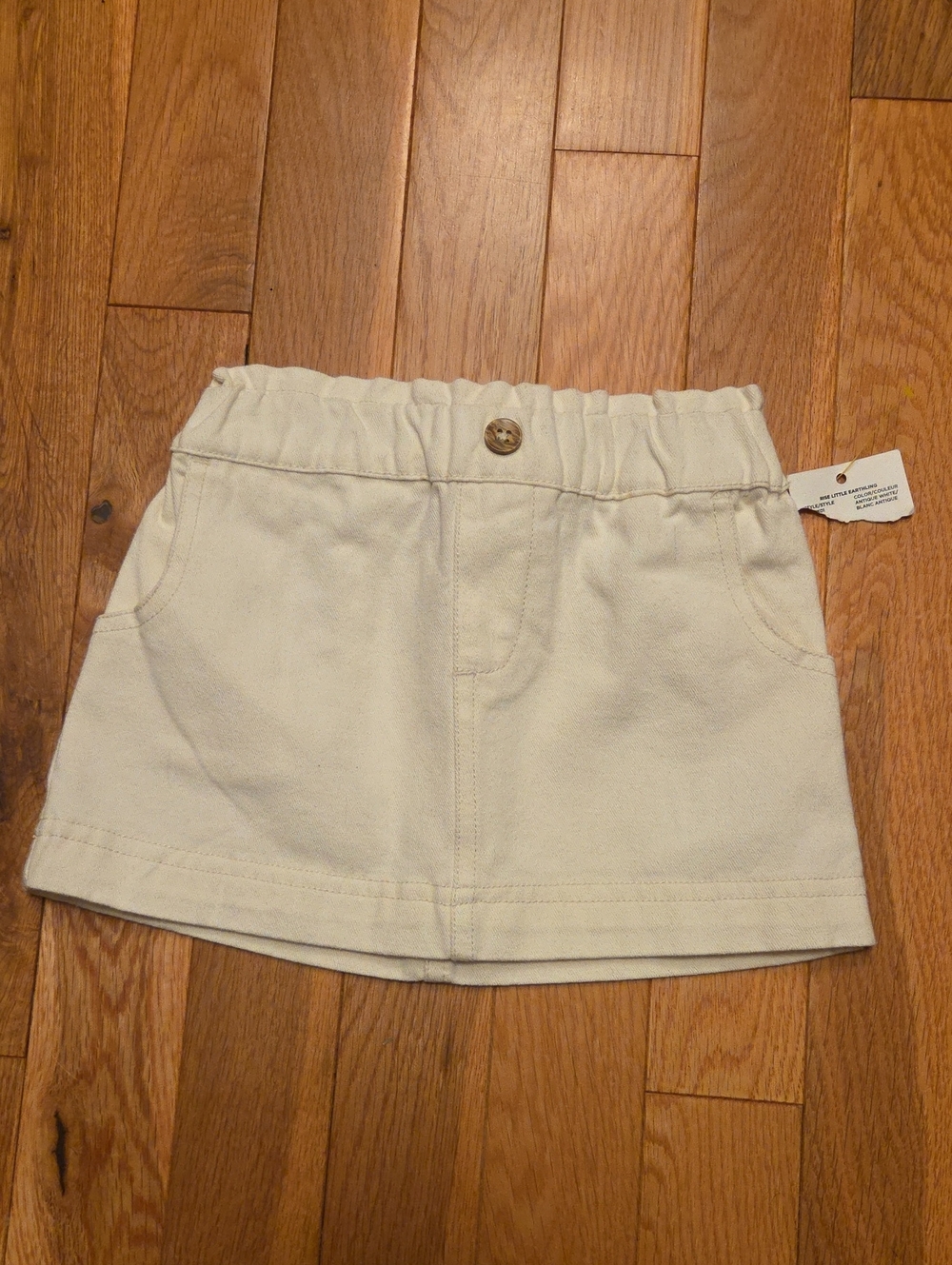 5/$20 Rise Little Earthling 12-18M White Toddler Skirt